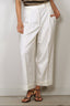 RÓHE - Broek - High Waist Turn-up Trousers - Off White