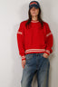 Golden Goose - Sweater - Journey W's Crewneck Rachel Cotton Waffle - Tomato Red
