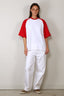 Tibi - T-Shirt - Perfect T Baseball T - Red Multi