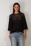 Tibi - Top - Crochet Netting Oversized Easy T - Navy