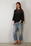 Tibi - Top - Crochet Netting Oversized Easy T - Navy