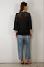 Tibi - Top - Crochet Netting Oversized Easy T - Navy