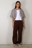 Ganni - Broek - Stretch Cotton Pocket Cargo Pants - Chicory Coffee