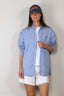 Ralph Lauren - Blouse - Ls Rmsy St-Long Sleeve-Blouse - Blue White Multi