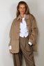 RÓHE - Jacket - Double Faced Wool Pankou Closure Jacket - Desert Brown