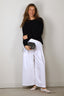 Tibi - Broek - Bio twill triple pleat cropped pant - Optic White