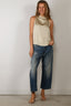 Forte_Forte - Top - Envers Satin Turtleneck Sleeveless Top - Argilla