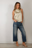 Forte_Forte - Top - Envers Satin Turtleneck Sleeveless Top - Argilla