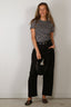Nili Lotan - Lana - Crewneck - Tee - Black Ivory Stripe