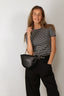 Nili Lotan - Lana - Crewneck - Tee - Black Ivory Stripe