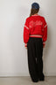 Golden Goose - Sweater - Journey W's Crewneck Rachel Cotton Waffle - Tomato Red
