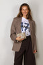 Tibi - Blazer - Tropical Wool Sculpted Blazer - Cedar Melange