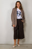 Tibi - Blazer - Tropical Wool Sculpted Blazer - Cedar Melange