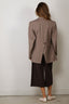 Tibi - Blazer - Tropical Wool Sculpted Blazer - Cedar Melange