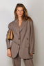 Tibi - Blazer - Tropical Wool Liam Blazer - Cedar Melange