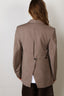 Tibi - Blazer - Tropical Wool Sculpted Blazer - Cedar Melange
