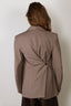 Tibi - Blazer - Tropical Wool Sculpted Blazer - Cedar Melange