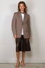Tibi - Blazer - Tropical Wool Sculpted Blazer - Cedar Melange