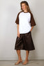 Tibi - T-Shirt - Perfect T Baseball T - Brown Multi