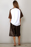 Tibi - T-Shirt - Perfect T Baseball T - Brown Multi