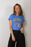 Ganni - T-Shirt - Future Heavy Jersey Baby Fit Teddy Mushroom - Strong Blue