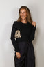Tibi - Top - Ribbed Sweater Crewneck Pullover - Navy