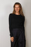 Tibi - Top - Ribbed Sweater Crewneck Pullover - Navy
