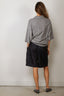Tibi - Top - Washable Cashmere Oversized Easy T Polo - Heather Grey