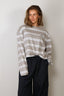 BYLOTTE Studios - Top - Ivy Longsleeve - Grey Melange / White / Black