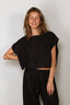 Suzie Kondi - Top - Kori Crop Top Linen - Black