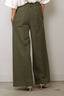Forte_Forte - Broek - Fluid Cotton Twill Elasticated Loose Pants - Khaki