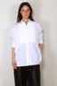 Golden Goose - Blouse - Journey W's Over Shirt With Pleated Bib Pollon Cotton Popline - White