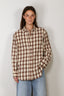 RÓHE - Blouse - Oversized Check Shirt - Red Table Check