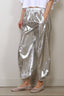 Tibi - Broek - Metallic Nylon Winslow Pant - Silver