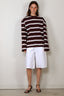 BYLOTTE Studios - Top - Lily Longsleeve - Bordeaux / White / Navy