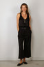 Denimist - Broek - Cropped Double Pleat Wide Leg Chino - Black