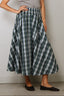 Suzie Kondi - Rok - Kyria Circle Skirt Plaid Cotton Poplin - Ivy Multi