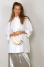6397 - Blouse - Minimalist Tuxedo Shirt - White