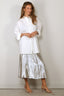 6397 - Blouse - Minimalist Tuxedo Shirt - White