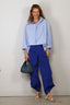 Tibi - Broek - Nylon Snap Pull On Jogger - Blue