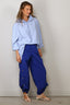 6397 - Blouse - Hooded Shirt - Blue Stripe