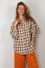 RÓHE - Blouse - Oversized Check Shirt - Red Table Check