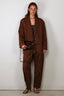 Tibi - Blazer - Garment Dyed Silk Cotton Liam Blazer - Brown
