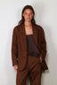 Tibi - Blazer - Garment Dyed Silk Cotton Liam Blazer - Brown