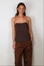 Tibi - Top - Summer Slip Cami - Chocolate Brown
