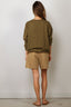 Ganni - Sweater - Isoli Crewneck Tiger Print - Military Olive