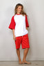 Tibi - T-Shirt - Perfect T Baseball T - Red Multi