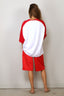 Tibi - T-Shirt - Perfect T Baseball T - Red Multi
