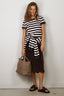 Suzie Kondi - T-Shirt - Carpi Tee Striped Terry - Truffle Ivory Stripe