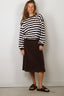 Suzie Kondi - Sweater - Sifnos Sweatshirt Striped Terry - Truffle Ivory Stripe